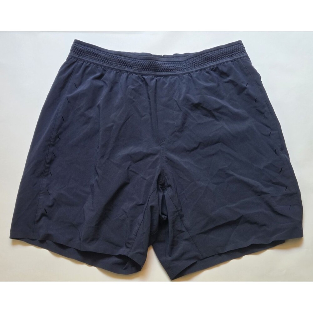 Ten Thousand Session Short Med 7" Lined Navy Training Gym Running Shorts Defect